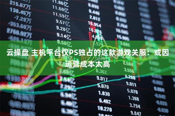 云操盘 主机平台仅PS独占的这款游戏关服：或因运营成本太高